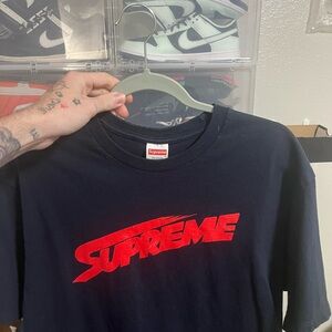 Supreme Black and Red T-Shirt